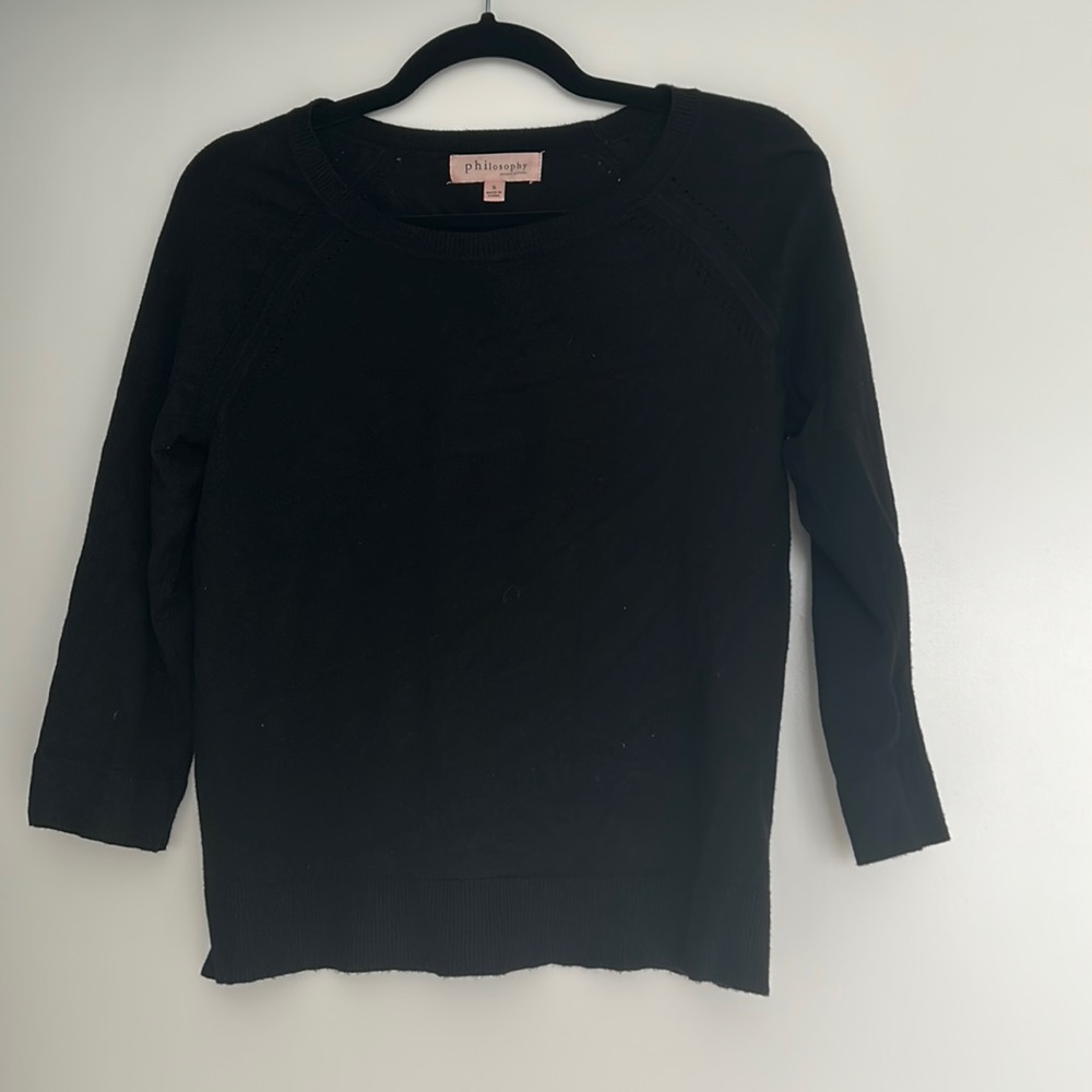 Size S Philosophy Black Sweater